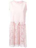 P.a.r.o.s.h. Lace Hem Dress, Women's, Size: Xs, Pink/purple, Polyester/cotton/spandex/elastane
