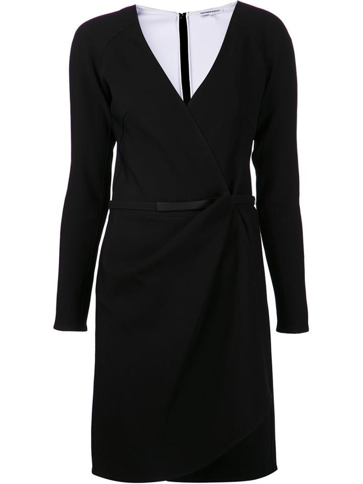 Kaufmanfranco Wrap Dress, Women's, Size: 0, Black, Viscose/spandex/elastane