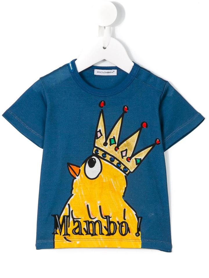 Dolce & Gabbana Kids - Mambo Bird Print T-shirt - Kids - Cotton/viscose - 12-18 Mth, Blue