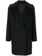 Tagliatore Fitted Tailored Coat - Black