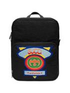 Gucci Medium Backpack With Gucci '80s Patch - Black