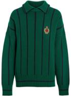 Burberry Striped Wool Cashmere Sweater - Green
