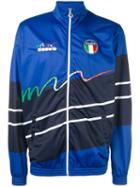 Diadora Zipped Sports Jacket, Men's, Size: Xl, Blue, Polyester