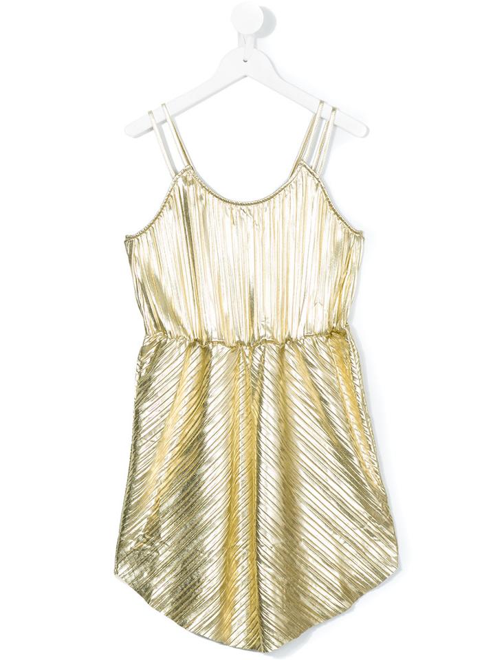 Une Fille - Pleated Dress - Kids - Elastodiene/polyester - 8 Yrs, Girl's, Yellow/orange