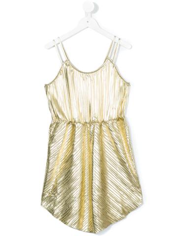 Une Fille - Pleated Dress - Kids - Elastodiene/polyester - 8 Yrs, Girl's, Yellow/orange