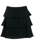 Alberta Ferretti Tiered Ruffle Skirt - Black