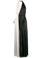 Viktor & Rolf Soir Pleated Two-tone Dress - White