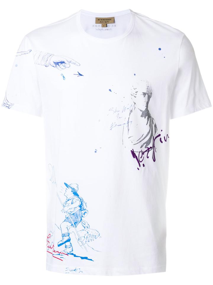 Burberry Printed Style T-shirt - White