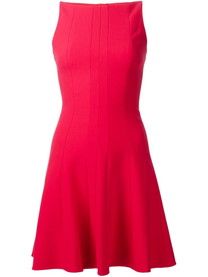 Elizabeth And James Flared Dress, Women's, Size: 10, Red, Polyester/spandex/elastane/viscose
