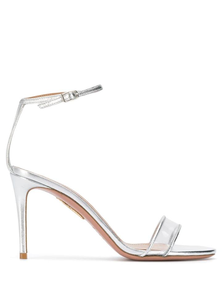 Aquazzura Minimalist 85 Sandals - Metallic