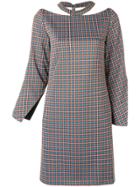 Aalto Checked Cut Out Dress - Green