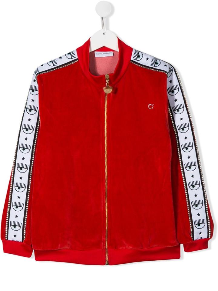 Chiara Ferragni Kids Teen Logomania Track Jacket - Red