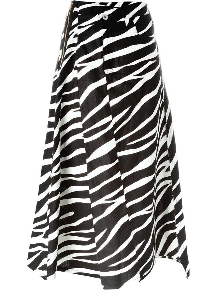 Junya Watanabe Comme Des Garçons Zebra Print A-line Skirt