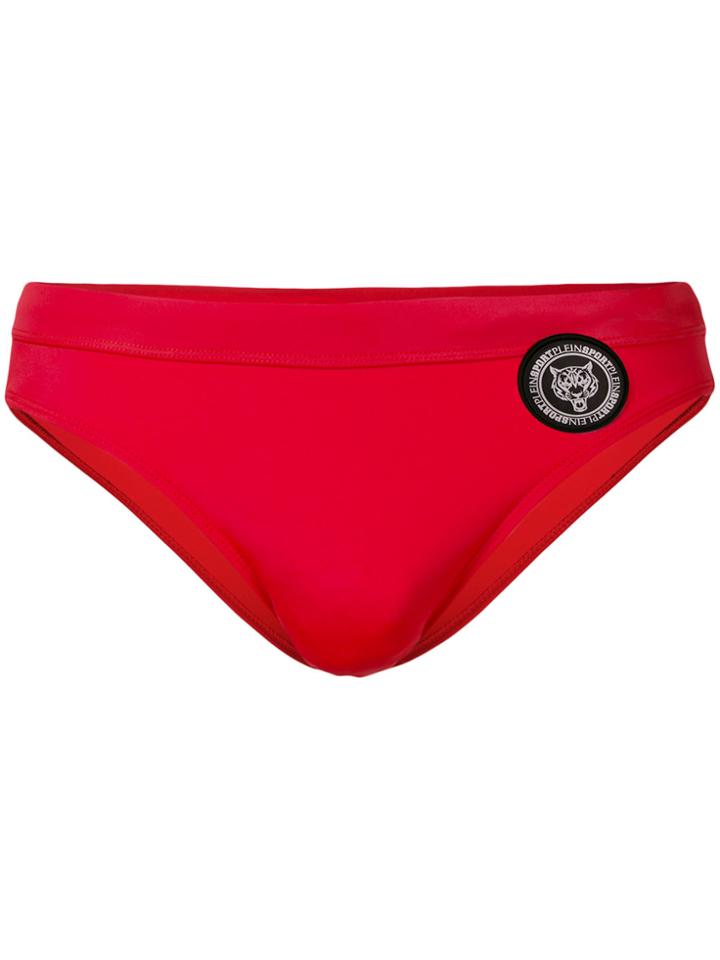 Plein Sport Logo Patch Swim Briefs - Red