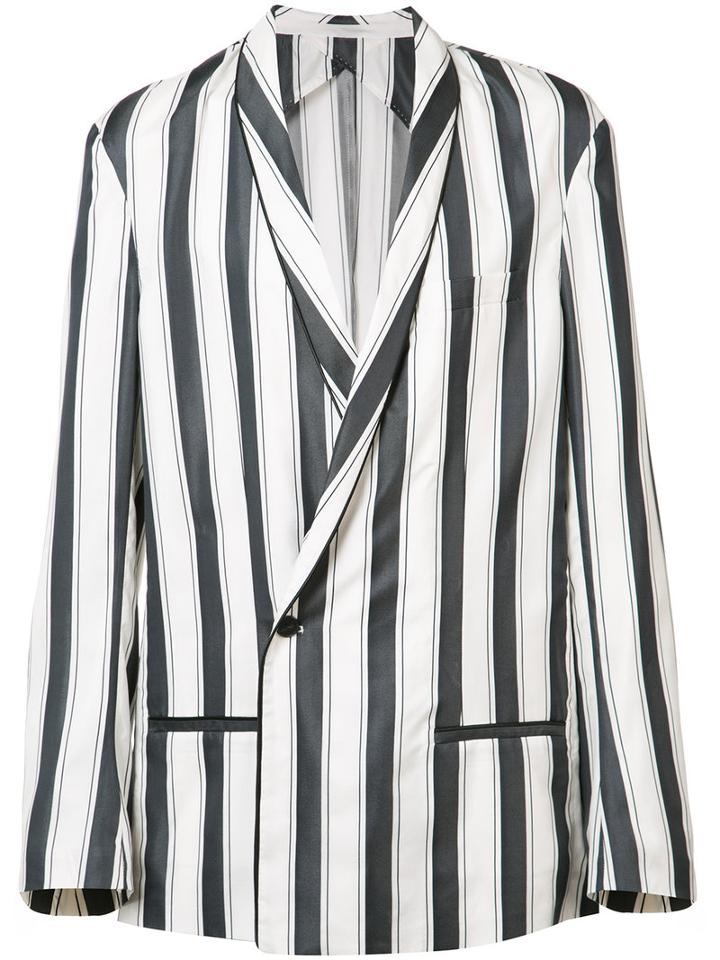 Haider Ackermann Shawl Lapel Boxy Blazer, Men's, Size: 48, Black, Rayon/cotton/acetate/silk