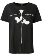 R13 Rose Print T-shirt - Black