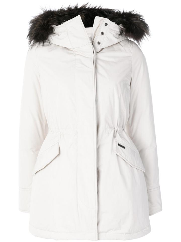 Woolrich Short Parka - White