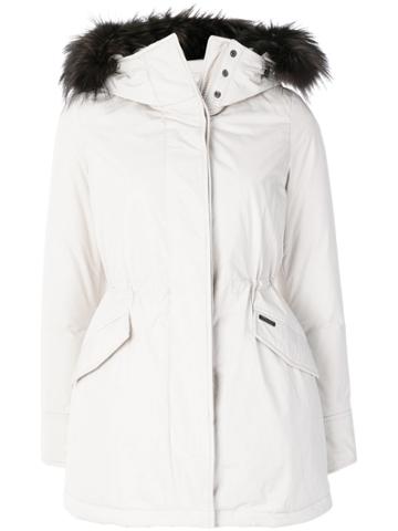 Woolrich Short Parka - White