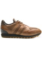 Alberto Fasciani Perforated Low Top Sneakers - Brown