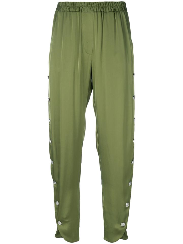 Just Cavalli Button Close Trousers - Green