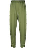 Just Cavalli Button Close Trousers - Green