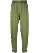 Just Cavalli Button Close Trousers - Green