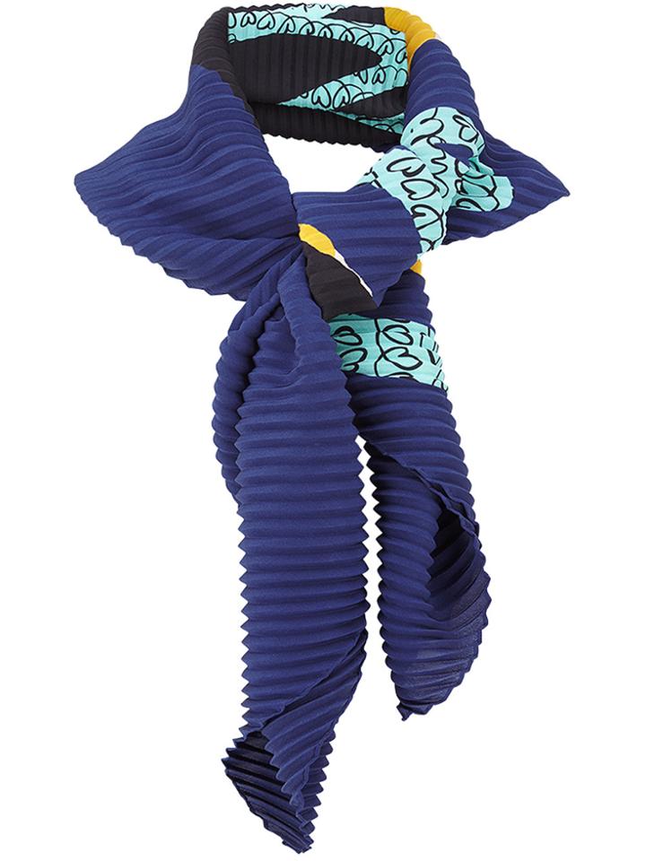 Fendi Pleated Square Scarf - Blue