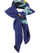 Fendi Pleated Square Scarf - Blue