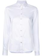 Barba Pointed Collar Shirt, Women's, Size: 38, White, Cotton