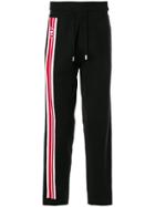 Gcds Stripe Detail Logo Track Pants - Black