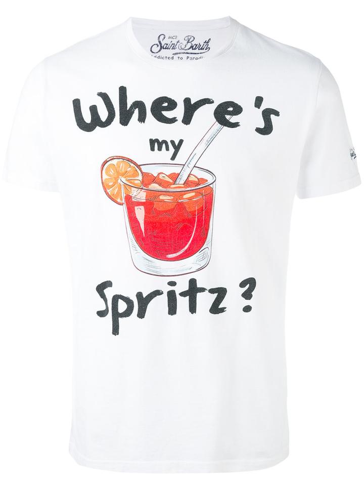 Mc2 Saint Barth - Where's Spritz? T-shirt - Men - Cotton - L, White, Cotton