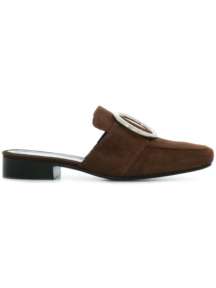 Dorateymur Round Buckle Mules - Brown