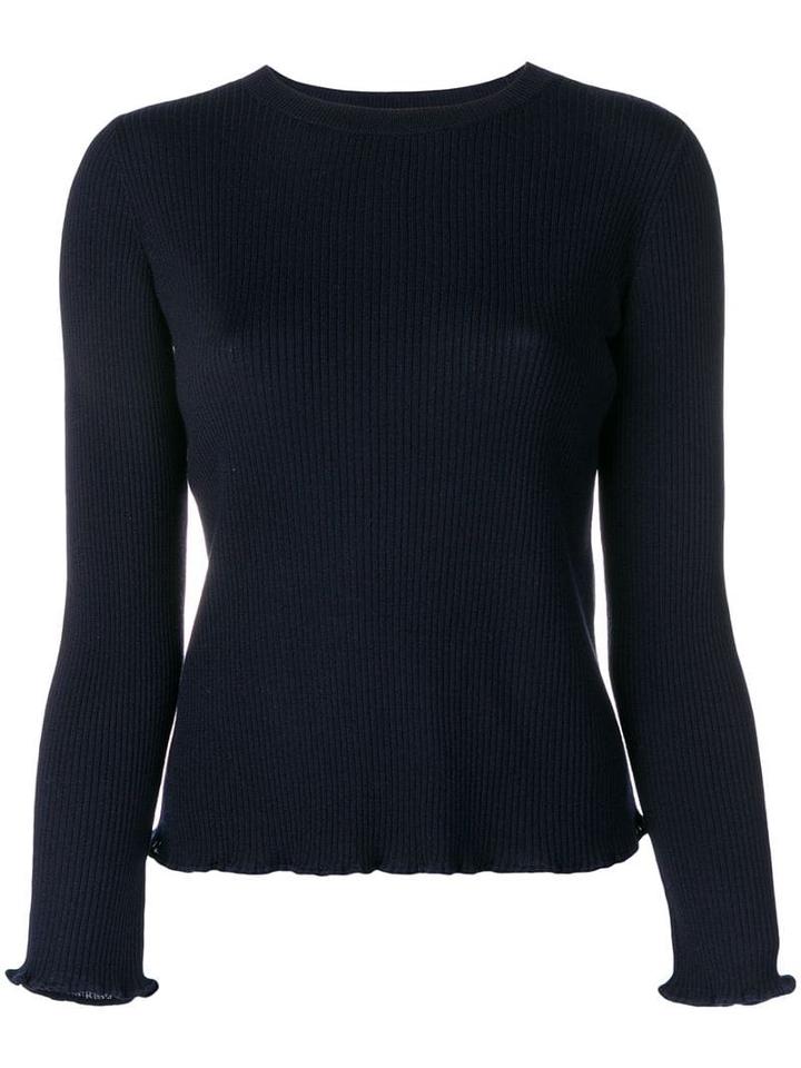 A.p.c. Classic Rib Knit Sweater - Blue