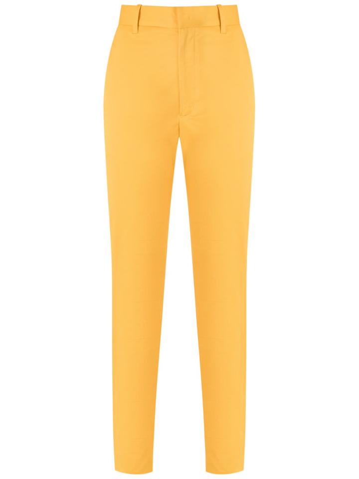 À La Garçonne - Tailored Trousers - Women - Cotton/spandex/elastane - 40, Yellow, Cotton/spandex/elastane