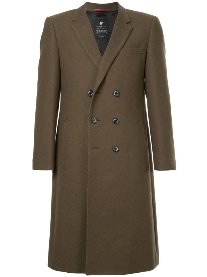 Loveless Double-breasted Coat - Green