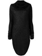 Barbara I Gongini - Turtleneck Sweater Dress - Women - Lyocell/wool - 36, Black, Lyocell/wool