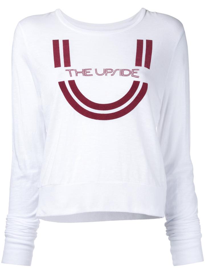 The Upside - Longsleeved Logo Print T-shirt - Women - Cotton - S, White