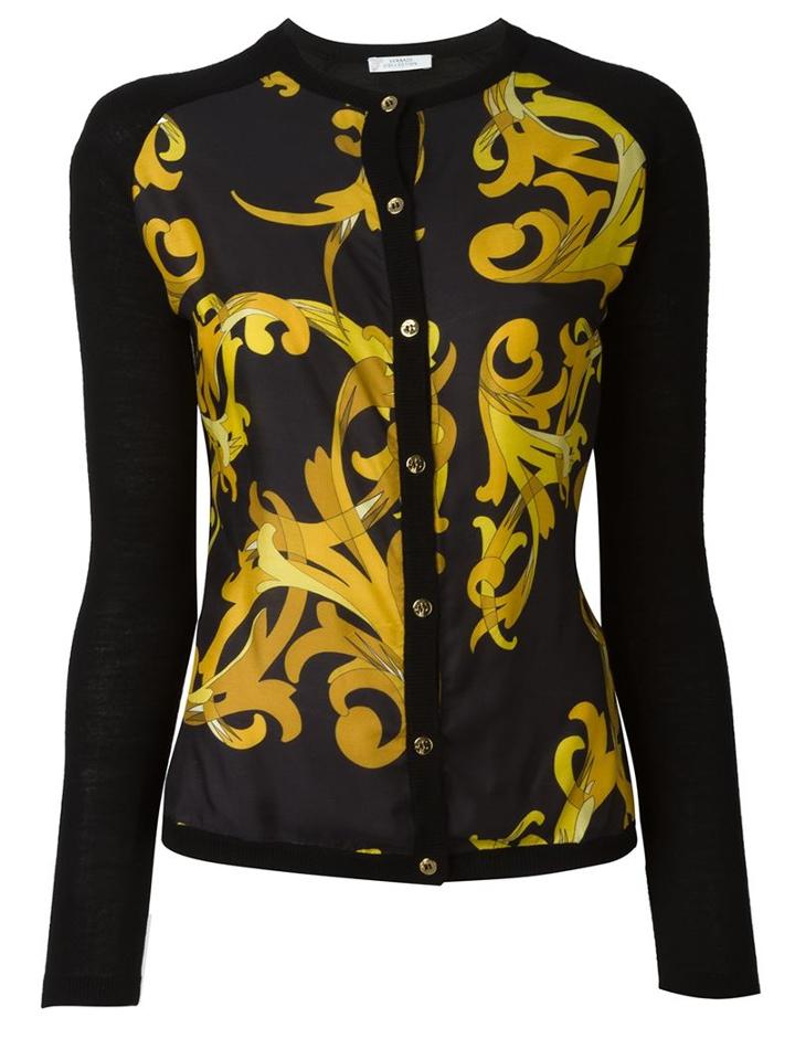 Versace Collection Baroque Print Cardigan