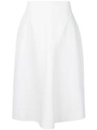 Jil Sander A-line Midi Skirt - White
