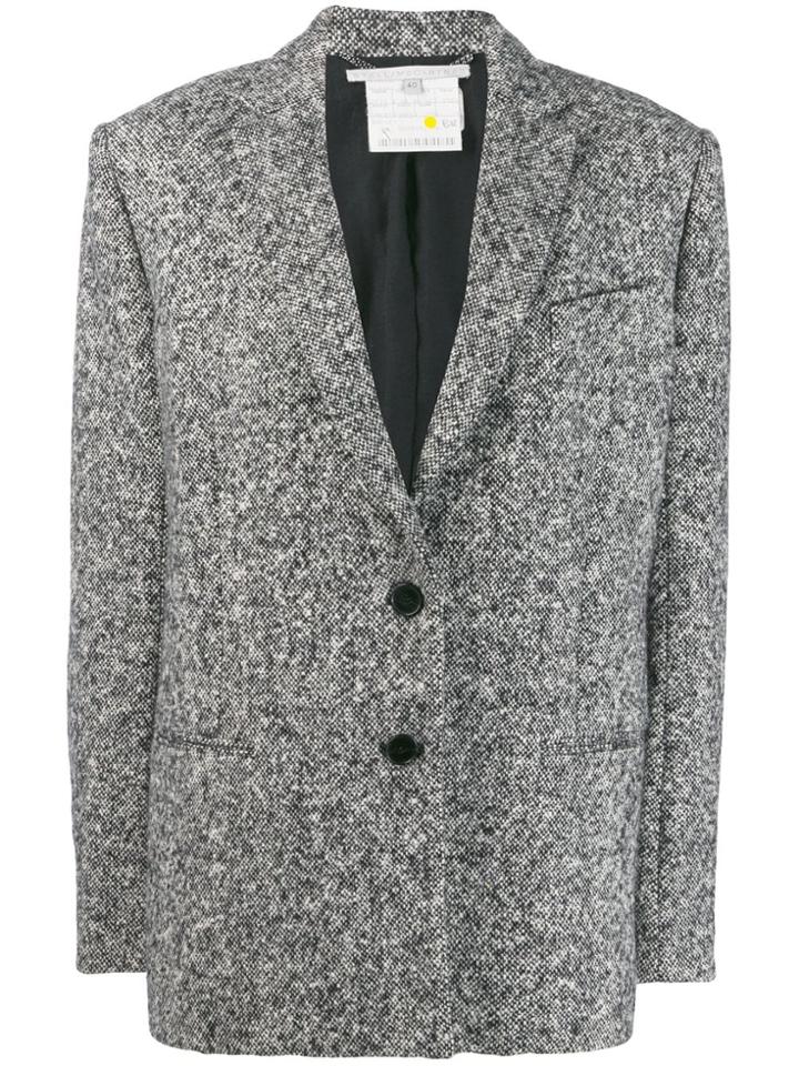Stella Mccartney Melange Knit Wool Blazer - Grey