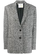 Stella Mccartney Melange Knit Wool Blazer - Grey
