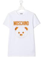 Moschino Kids Teen Teddy Bear Logo T-shirt - White