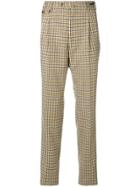 Pt01 Checked Print Trousers - Neutrals