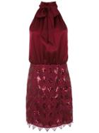 Tufi Duek Sequinned Short Dress - Red