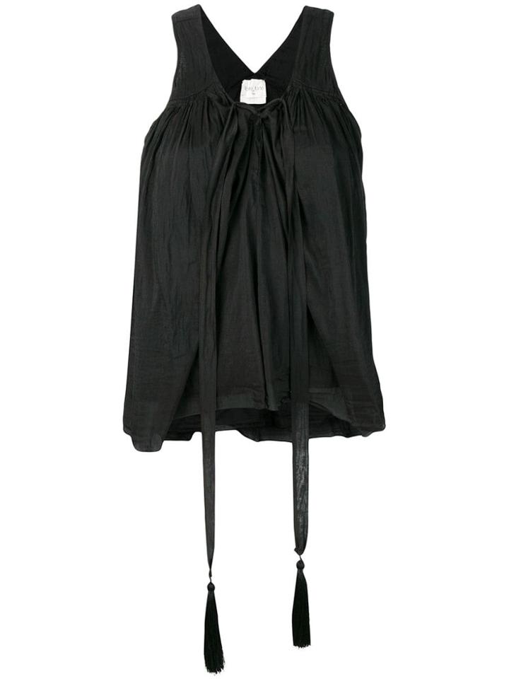Forte Forte Hanging Tassels Top - Black
