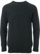 E. Tautz Rrs Crew Neck Jumper, Men's, Size: Large, Grey, Lambs Wool