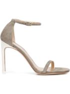 Stuart Weitzman Nudistsong Sandals, Women's, Size: 10, Grey, Suede