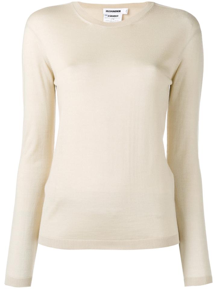 Jil Sander Crew Neck Jumper - Nude & Neutrals