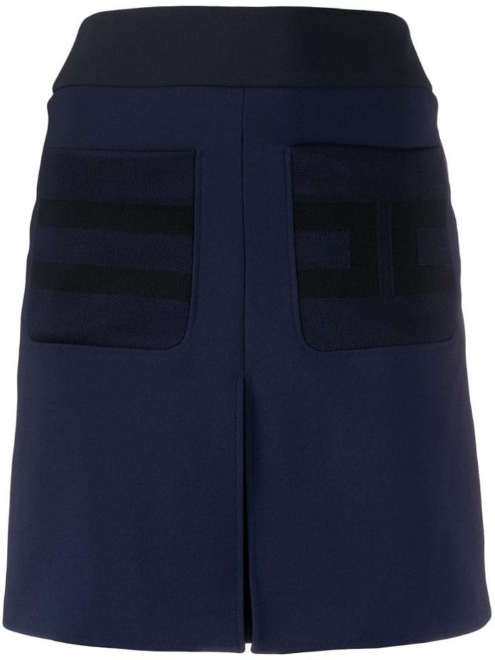 Elisabetta Franchi Patch Pocket Mini Skirt - Blue