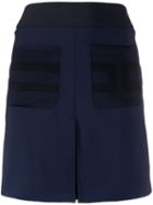 Elisabetta Franchi Patch Pocket Mini Skirt - Blue